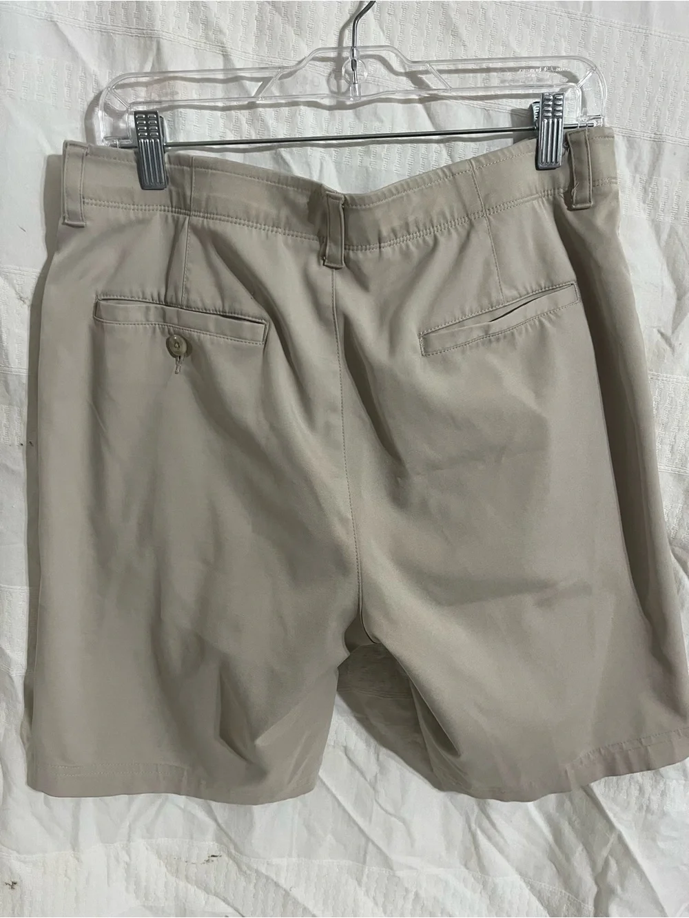 PGA Tour Khaki Flat-Front Performance Shorts - Picture 3 of 3